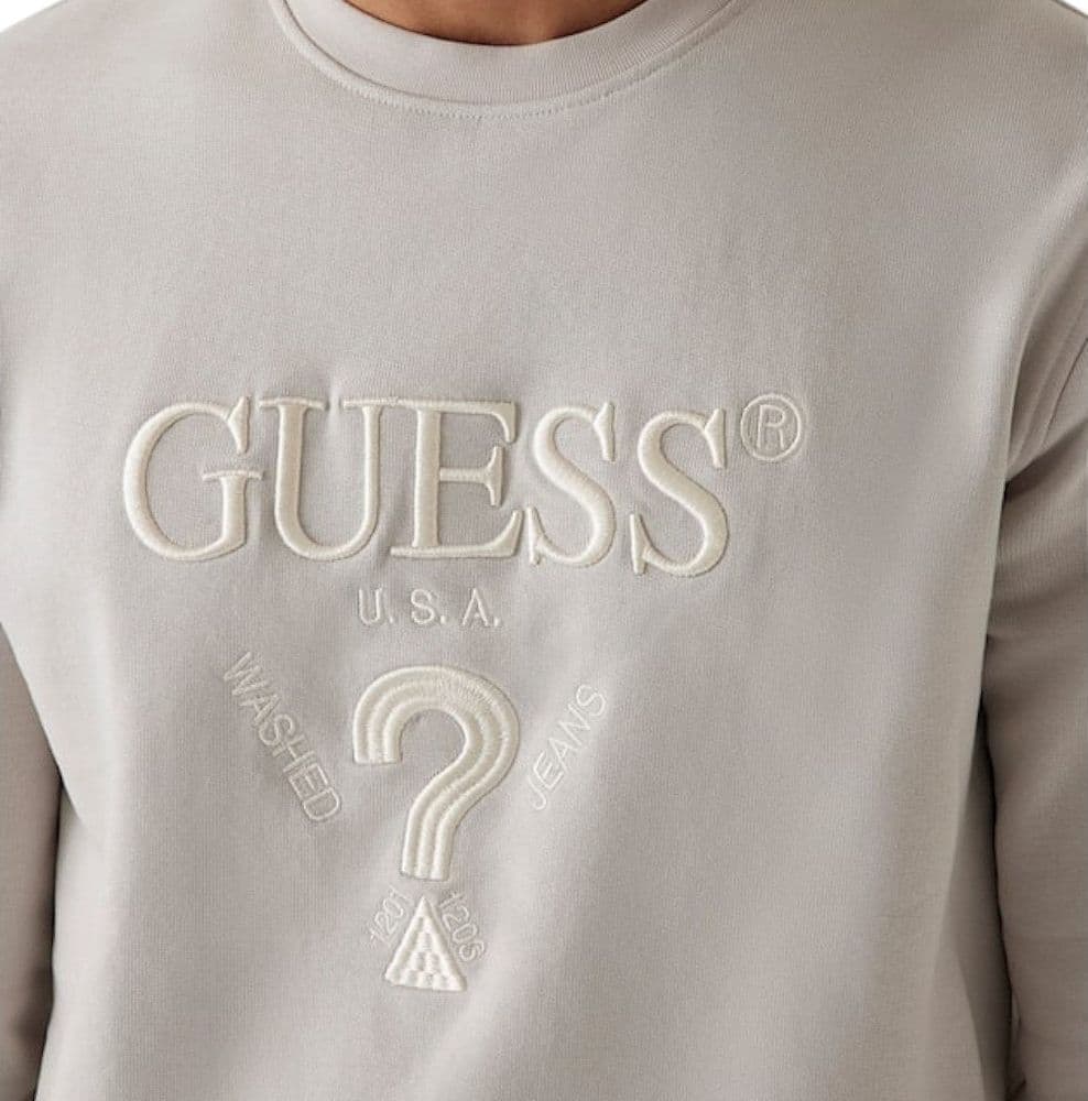 Guess felpa grigio chiaro Beau M5RQ08 KCN01 G9B8 - 3