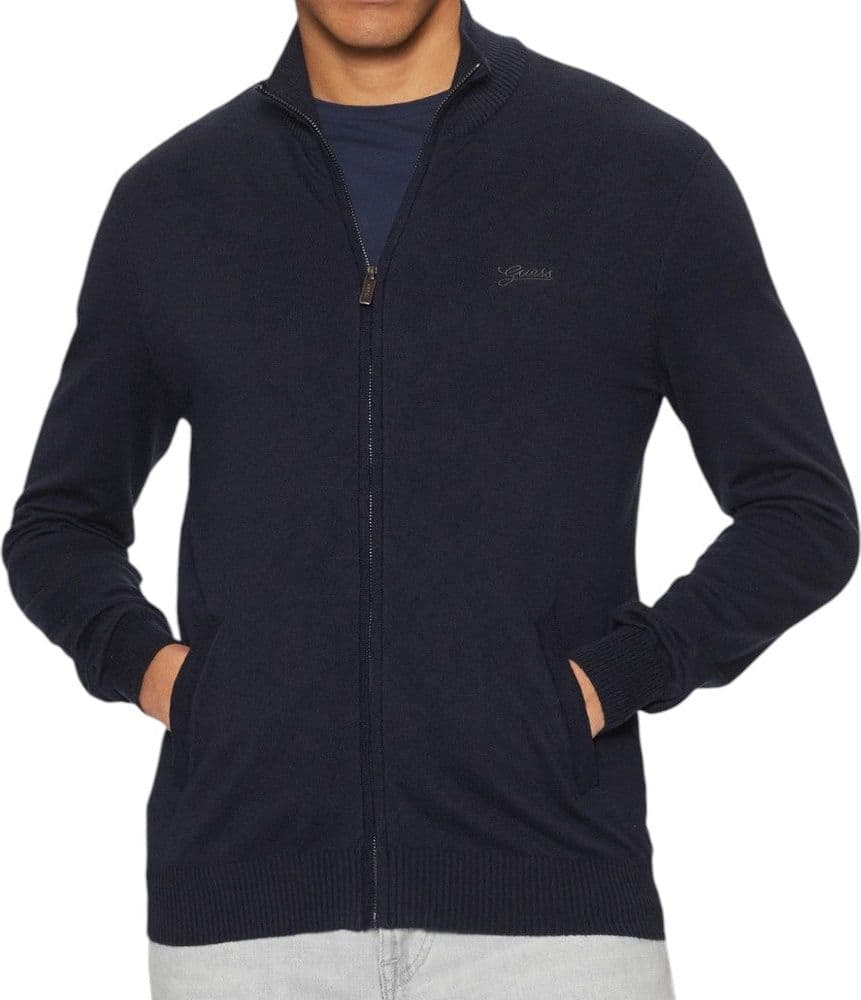 Guess maglia con zip cardigan blu Farley M5RR04 Z3KI1 G7V2 - 4