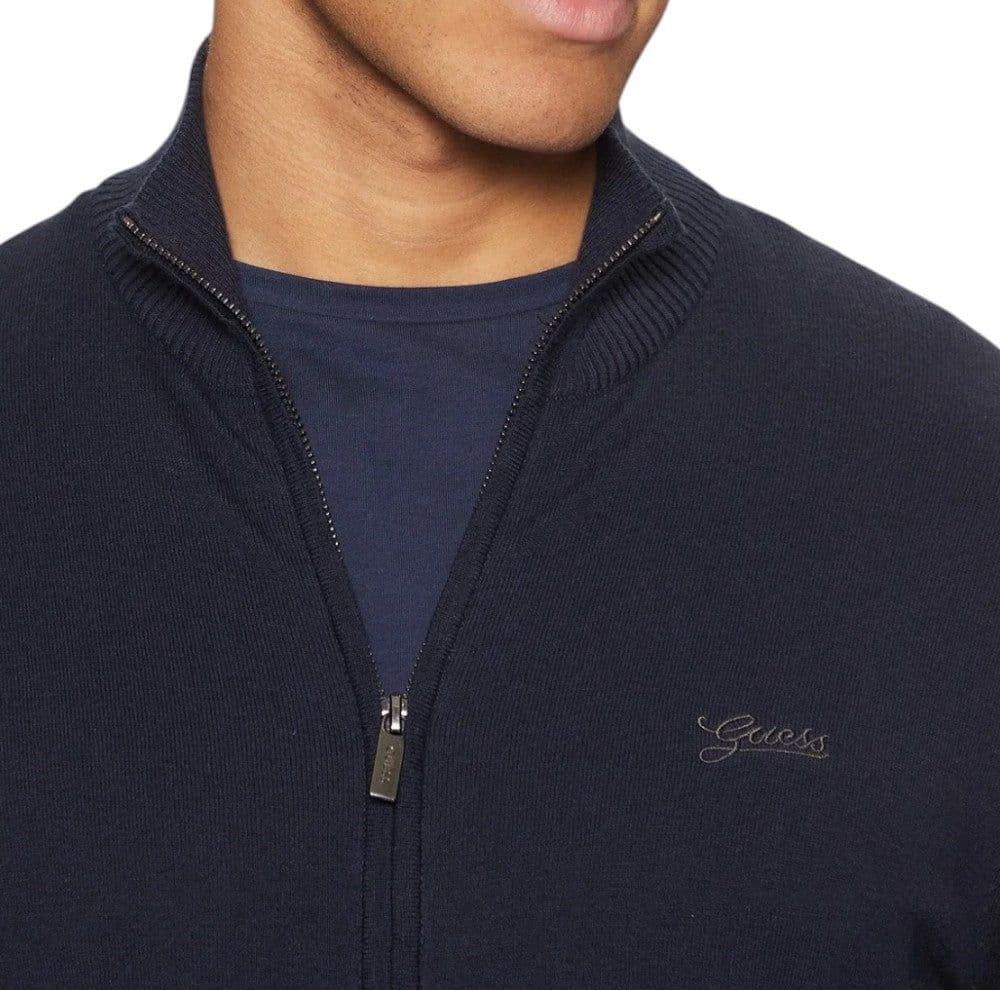 Guess maglia con zip cardigan blu Farley M5RR04 Z3KI1 G7V2 - 2