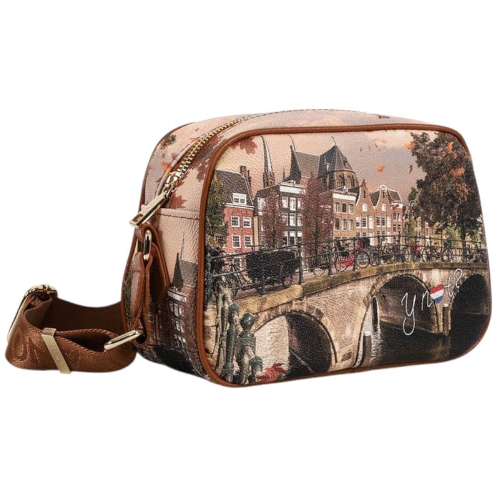 YNot borsa a tracolla camera case stampa grafica cuoio YES620F4 - 2