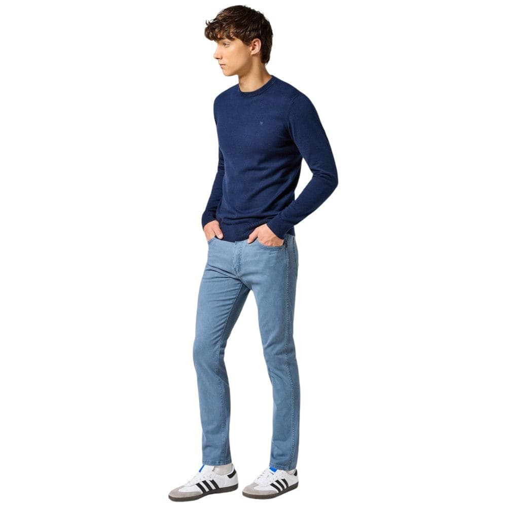Wrangler pantaloni slim tapered avion Larston Grisaille 112356818 - 3