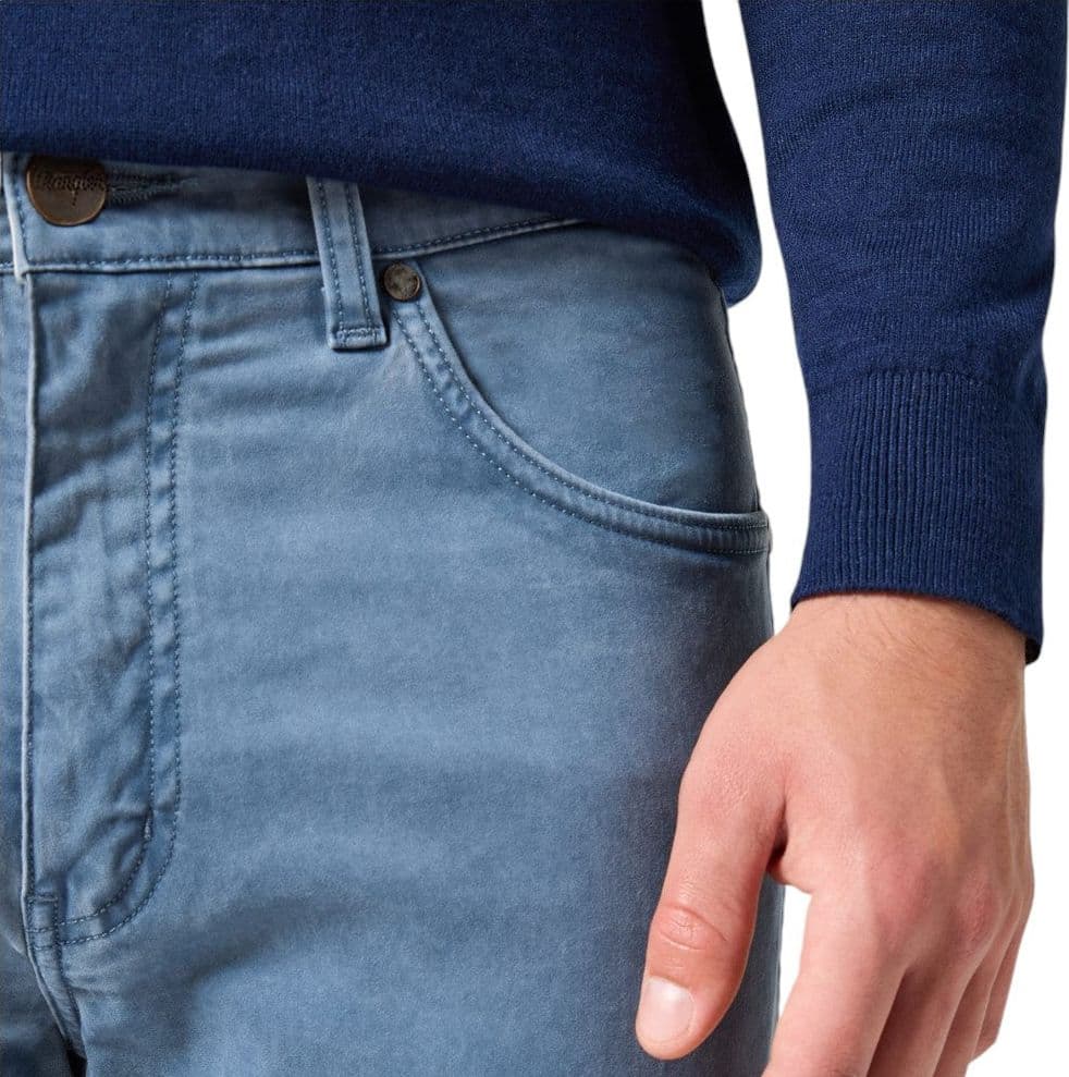 Wrangler pantaloni slim tapered avion Larston Grisaille 112356818 - 4