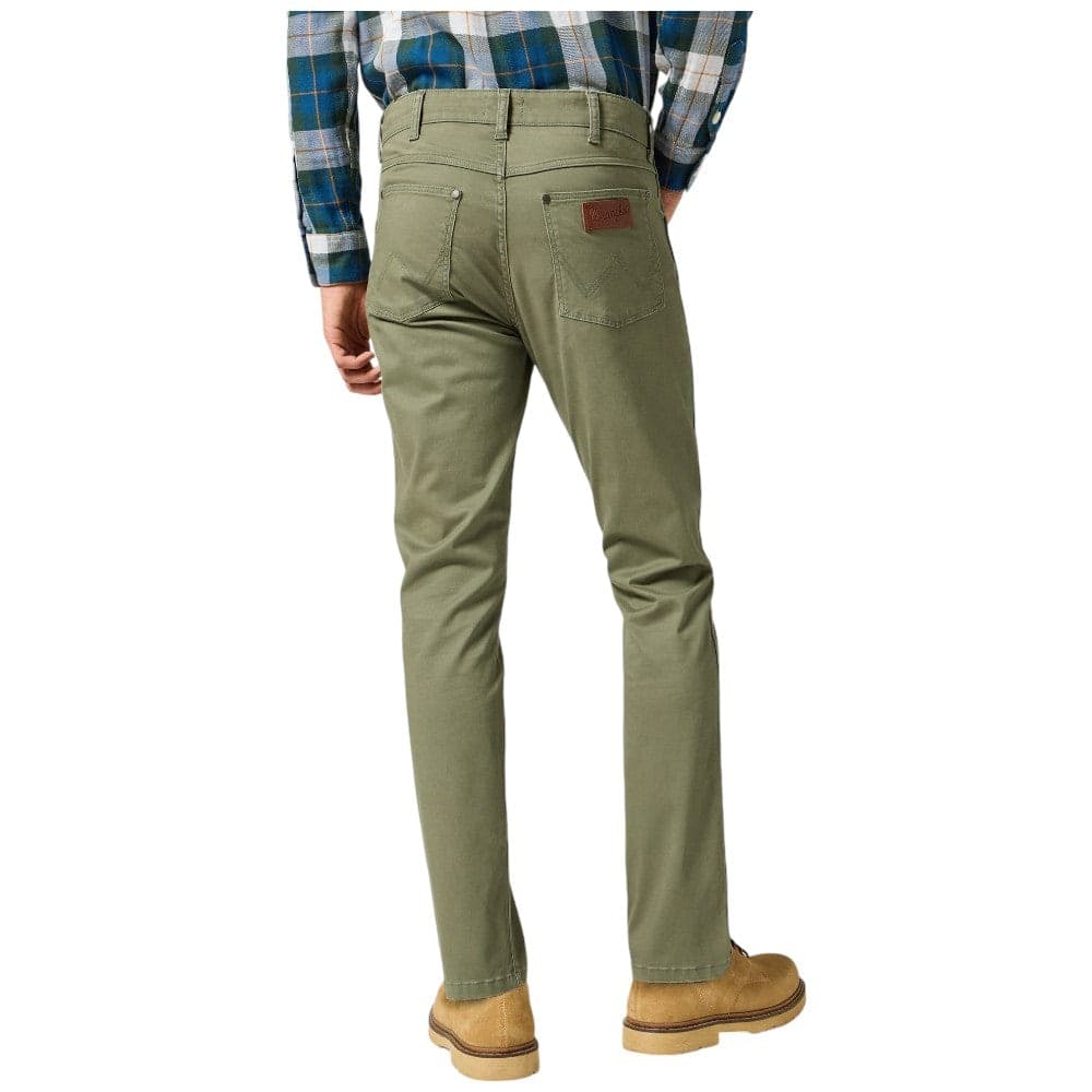 Wrangler pantalone slim tapered verde Larston Grisaille 112356816 - 2