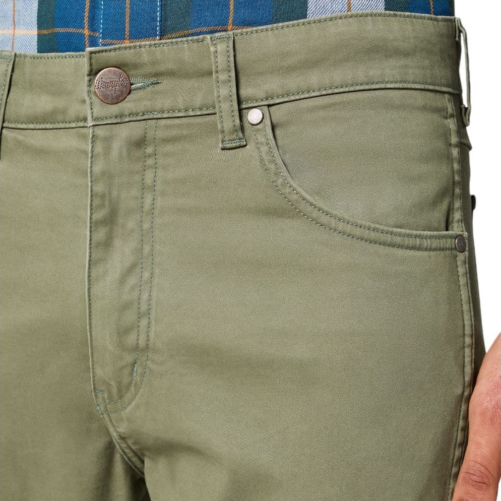 Wrangler pantalone slim tapered verde Larston Grisaille 112356816 - 4