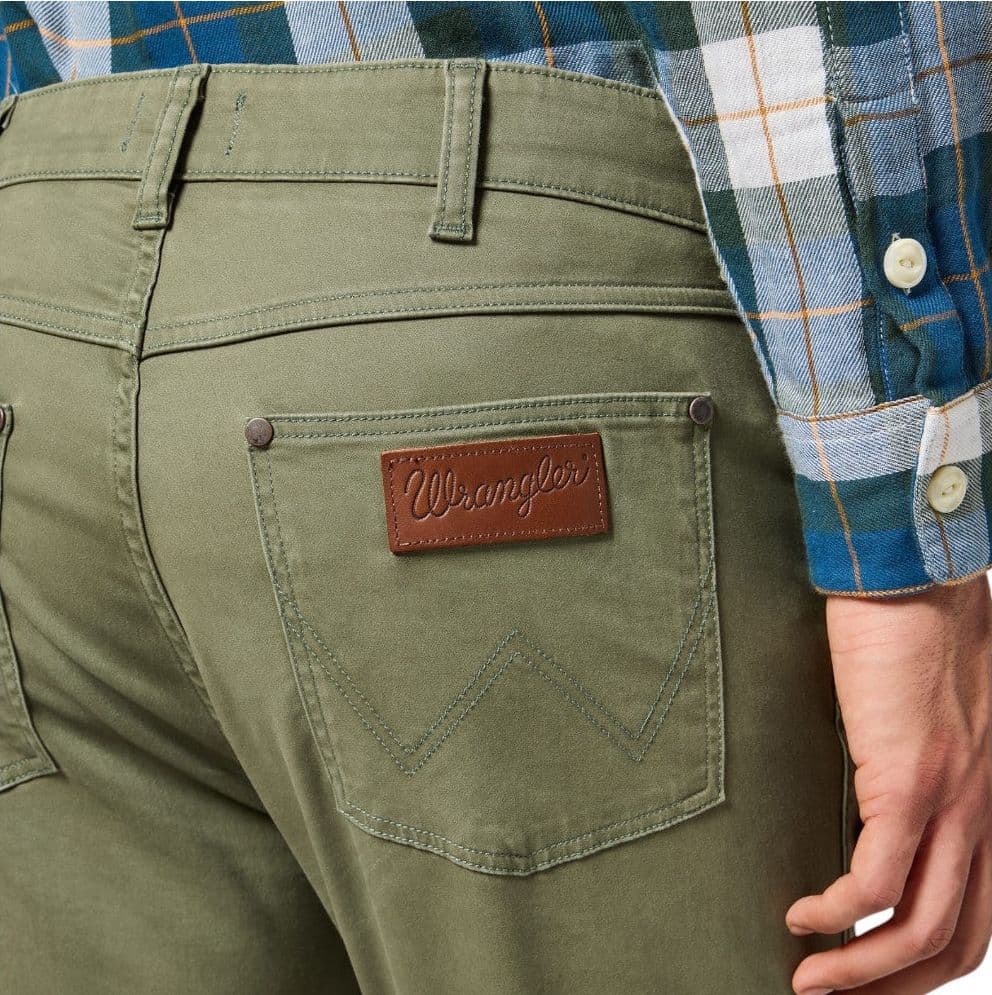 Wrangler pantalone slim tapered verde Larston Grisaille 112356816 - 5