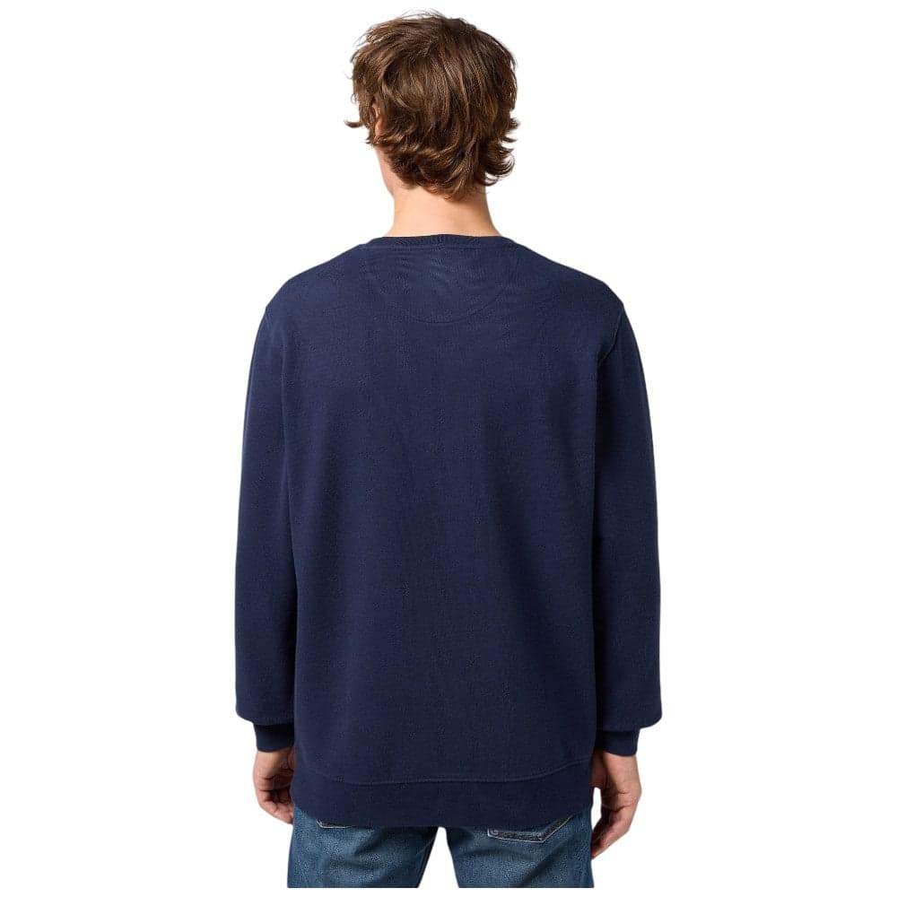 Wrangler felpa blu logo piccolo 112350534 - 5