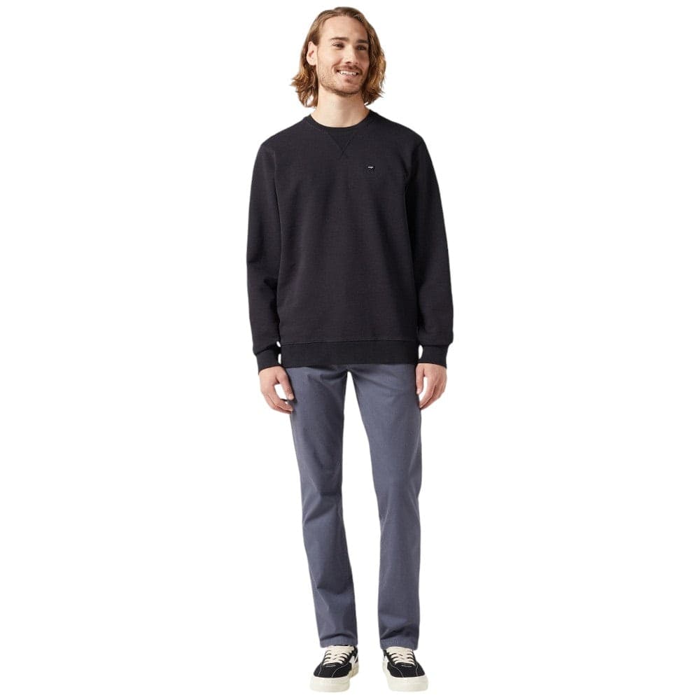 Wrangler felpa nera logo piccolo 112350535 - 2