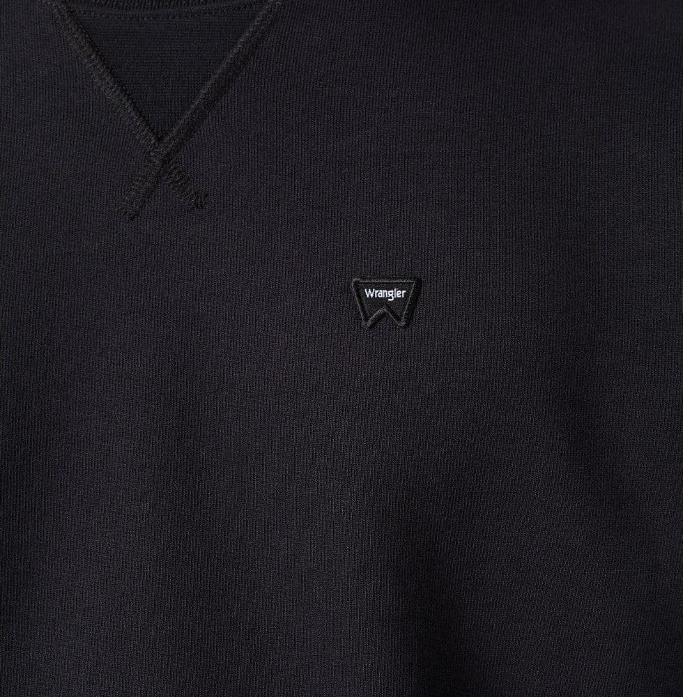 Wrangler felpa nera logo piccolo 112350535 - 4