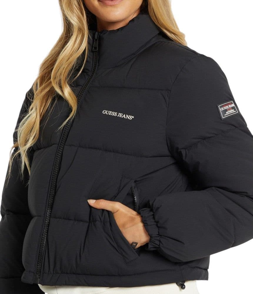 Guess Jeans piumino puffer cropped nero W4BL20 WGII2 JBLK - 3
