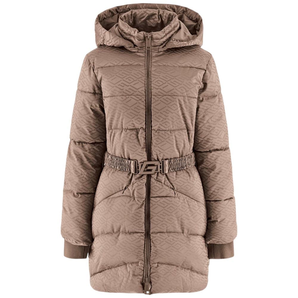 Guess piumino puffer marrone con logo all over W4BL58 WGL72 FN84 - 5