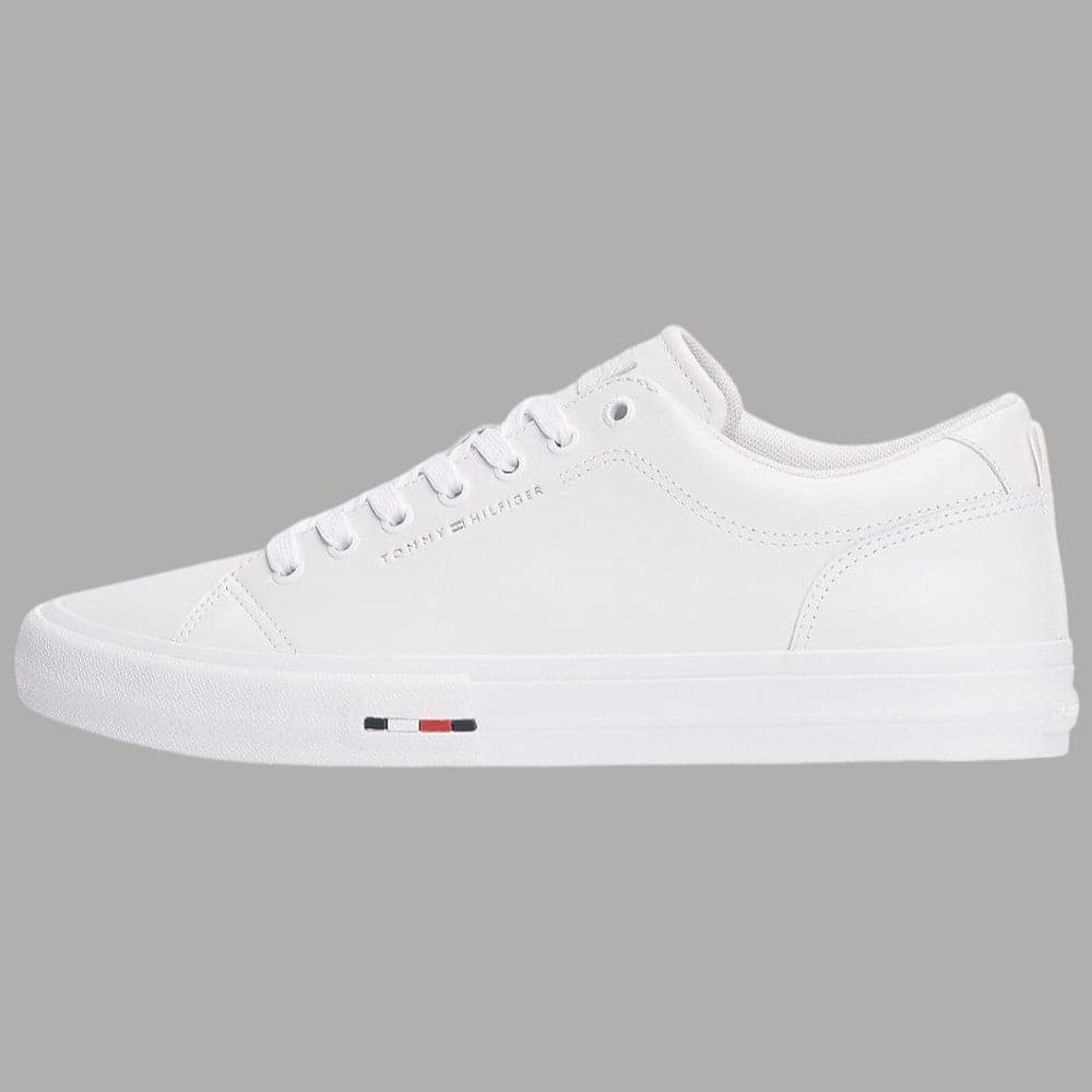 Tommy Hilfiger sneakers in pelle con suola vulcanizzata e dettaglio iconico - 3