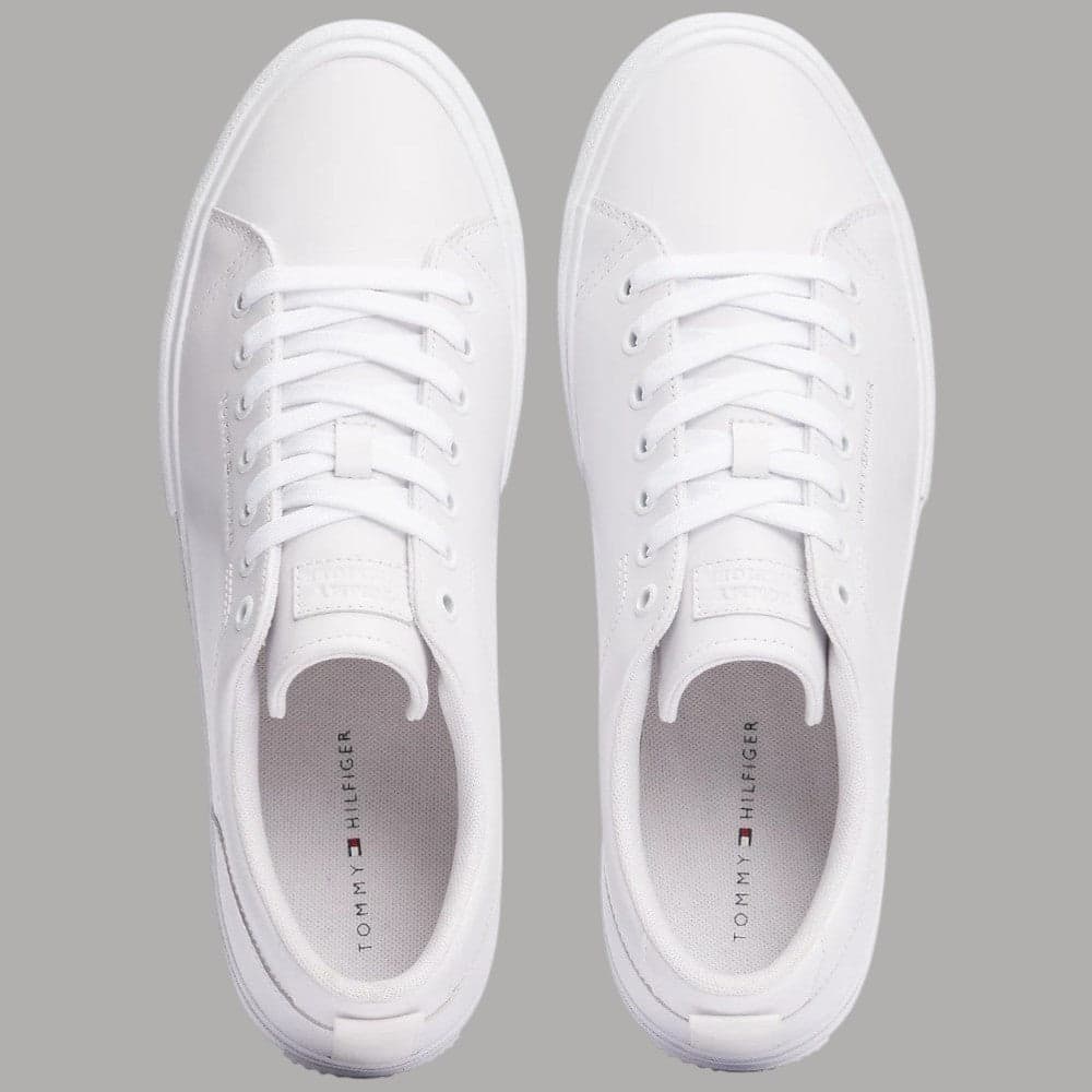 Tommy Hilfiger sneakers in pelle con suola vulcanizzata e dettaglio iconico - 5