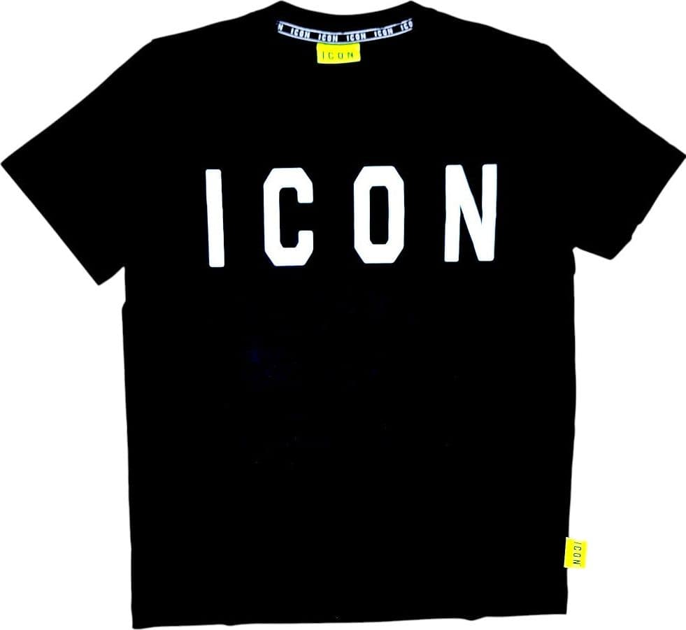 ICON t-shirt nera logo grande ICUS2S5T021 - 3