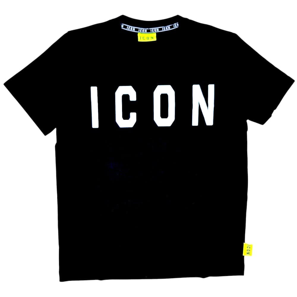ICON t-shirt nera logo grande ICUS2S5T021 - 3