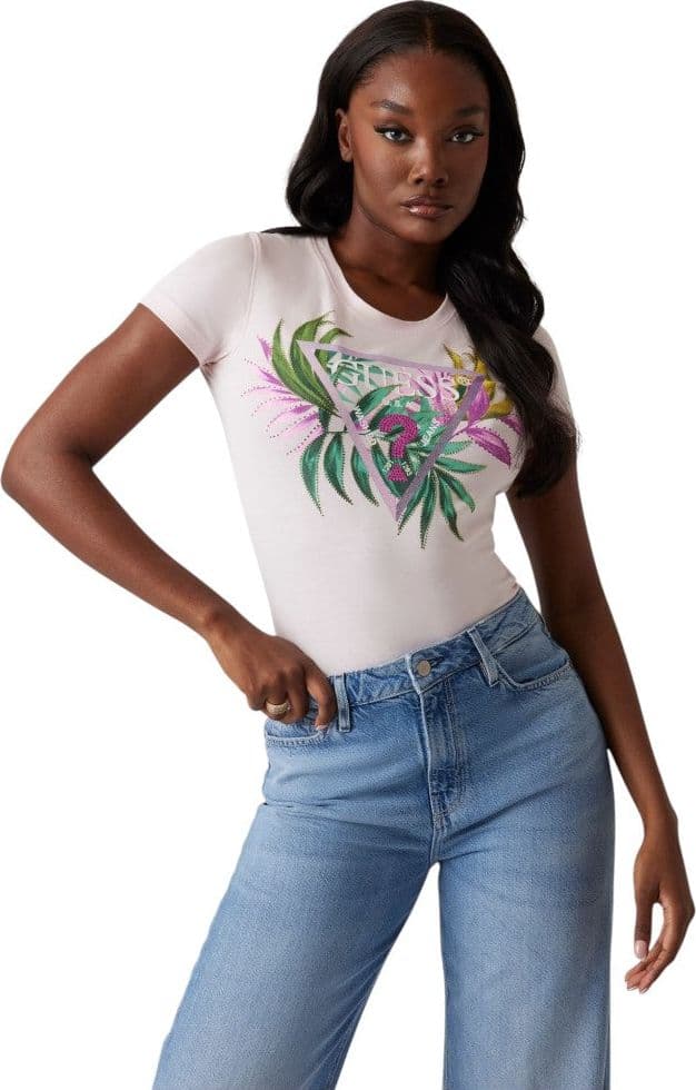Guess t-shirt rosa Leaf Triangle W5GI07 J1314 A60W