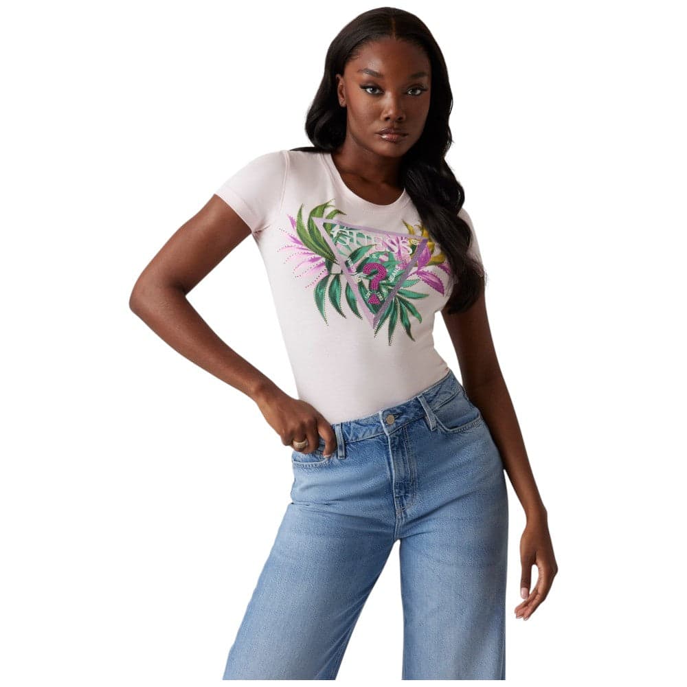 Guess t-shirt rosa Leaf Triangle W5GI07 J1314 A60W - 6
