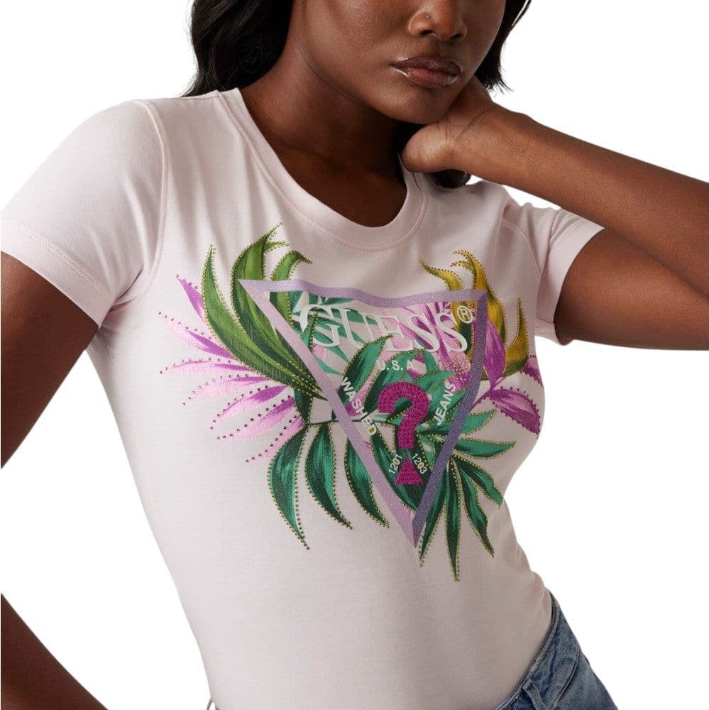 Guess t-shirt rosa Leaf Triangle W5GI07 J1314 A60W - 2
