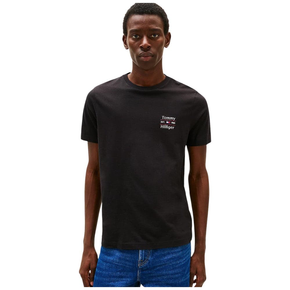Tommy Hilfiger t-shirt nera con stampa MW0MW38622BDS - 2