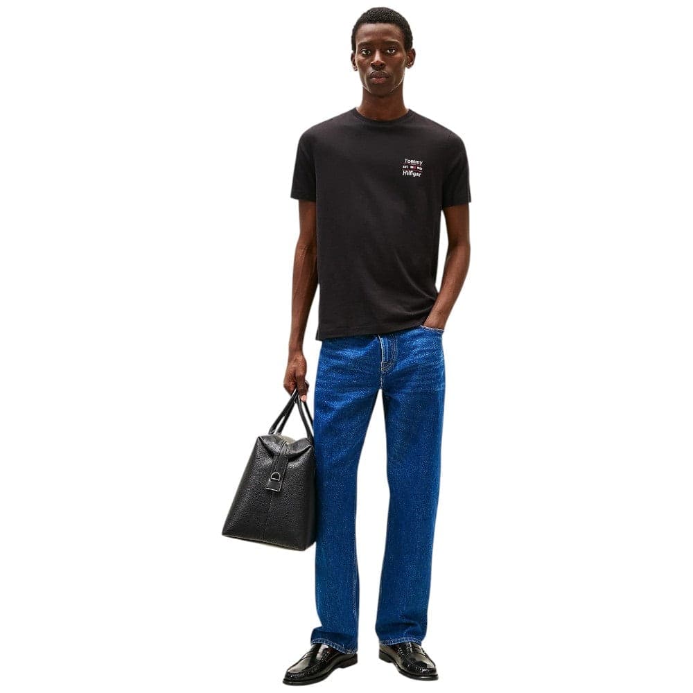 Tommy Hilfiger t-shirt nera con stampa MW0MW38622BDS - 4