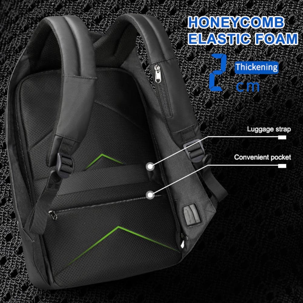 Tigernu Zaino da Viaggio 21L Impermeabile con Sicurezza e Porta USB Nero - 11