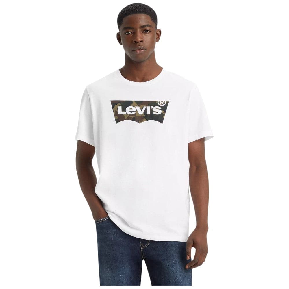 Levi's t-shirt bianca logo grande camo 224890163 - 2