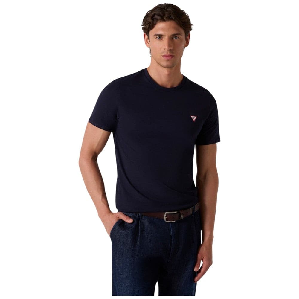Guess t-shirt blu logo piccolo M2YI36 I3Z14 G7V2 - 2