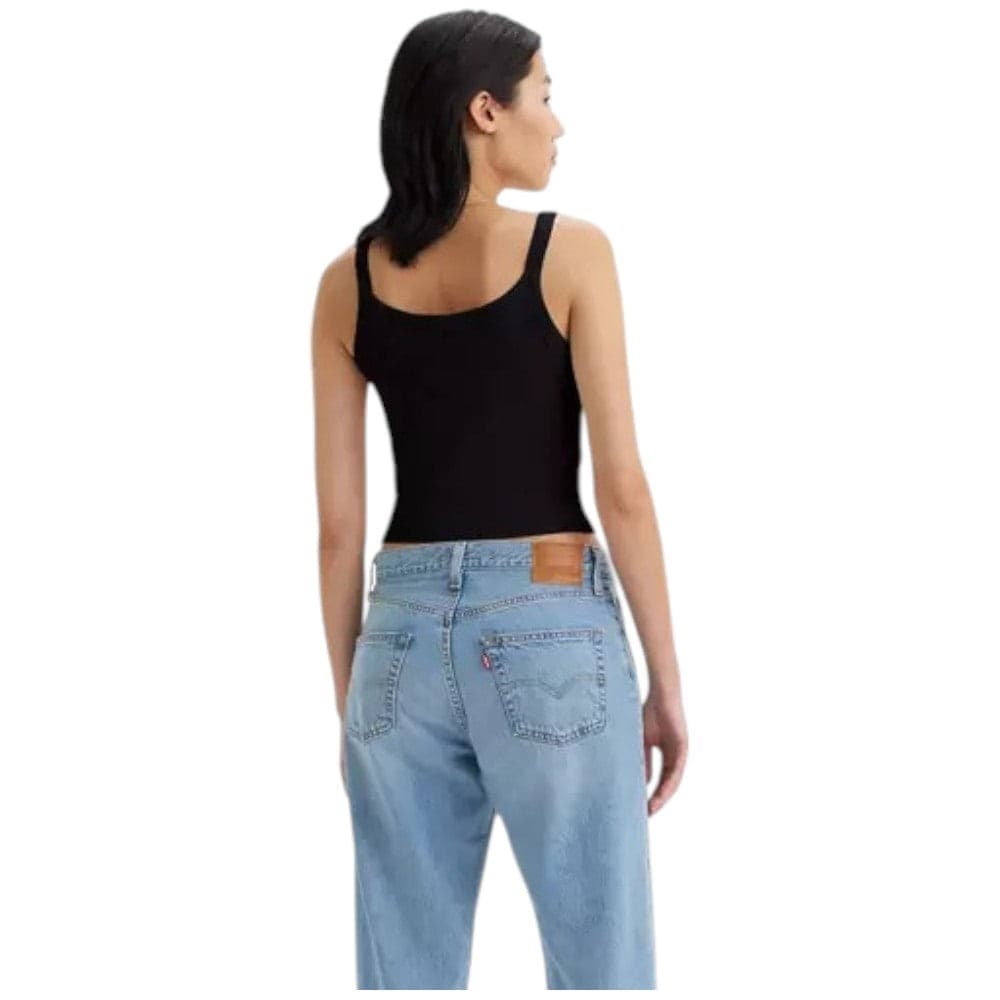 Levi's canotta a coste nera cropped A74200010 - 4