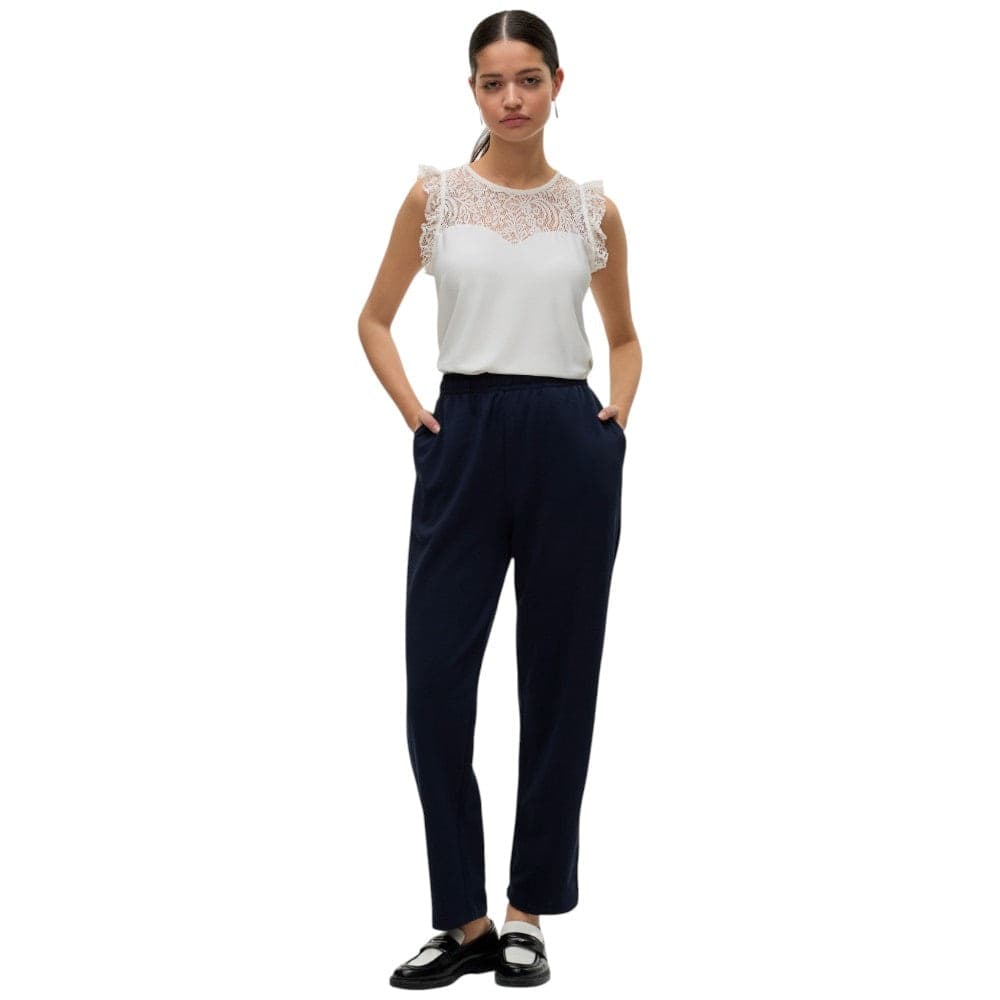 Vero Moda Pantaloni Felpa Blu Ronja con Tasche e Elastico - 5