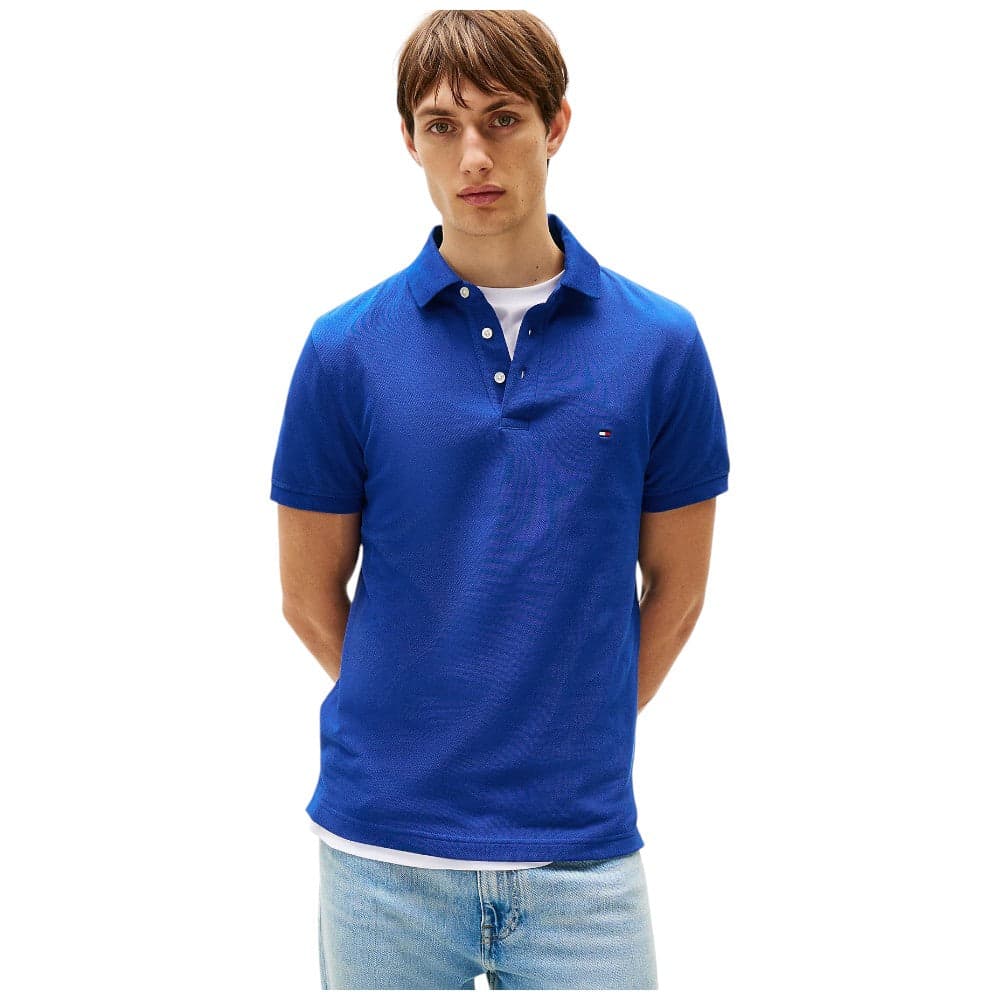 Tommy Hilfiger maglietta polo blu royal TH 1985 MW0MW17771D03 - 2