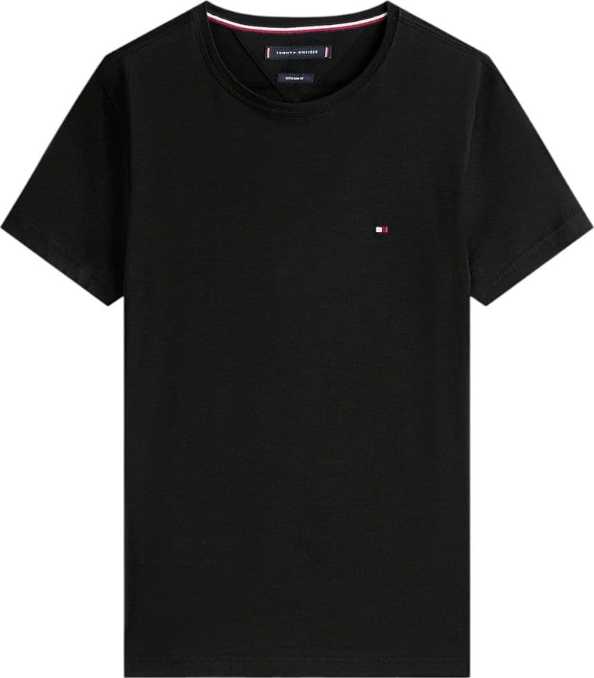 Tommy Hilfiger t-shirt nera stretch slim MW0MW27539BDS