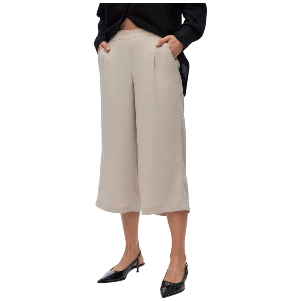 Vero Moda pantaloni coulotte beige Coco 10289453 - 7