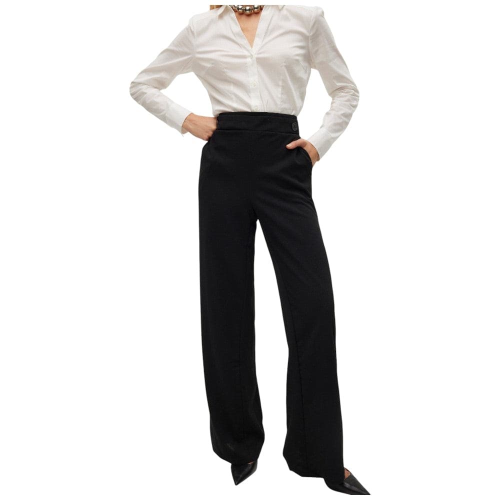Vero Moda pantaloni neri wide pant Liva 10294485 - 2