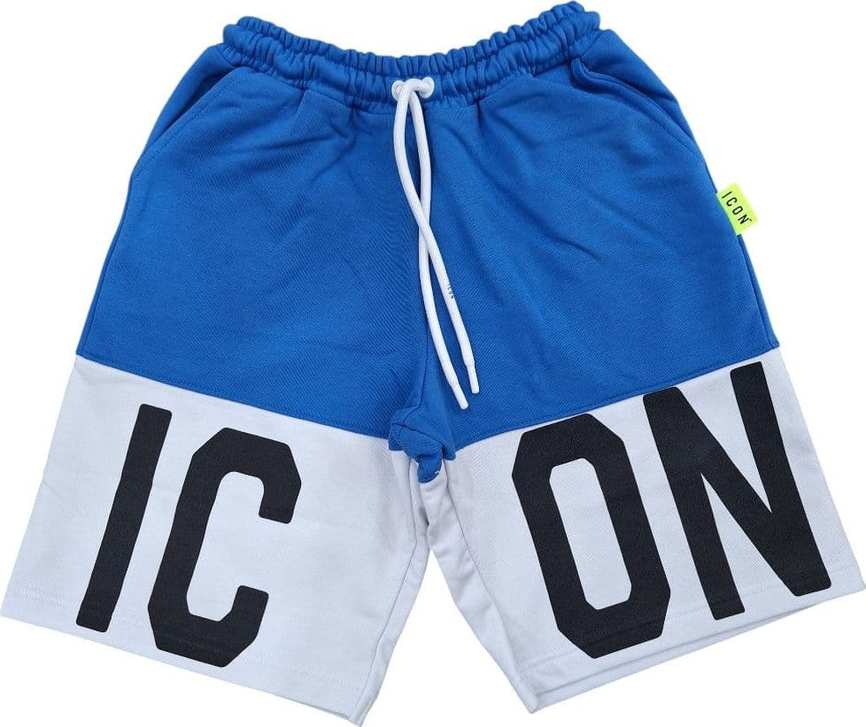 ICON bermuda tuta blu oceano con logo sul ICUS2S5B011 - 3