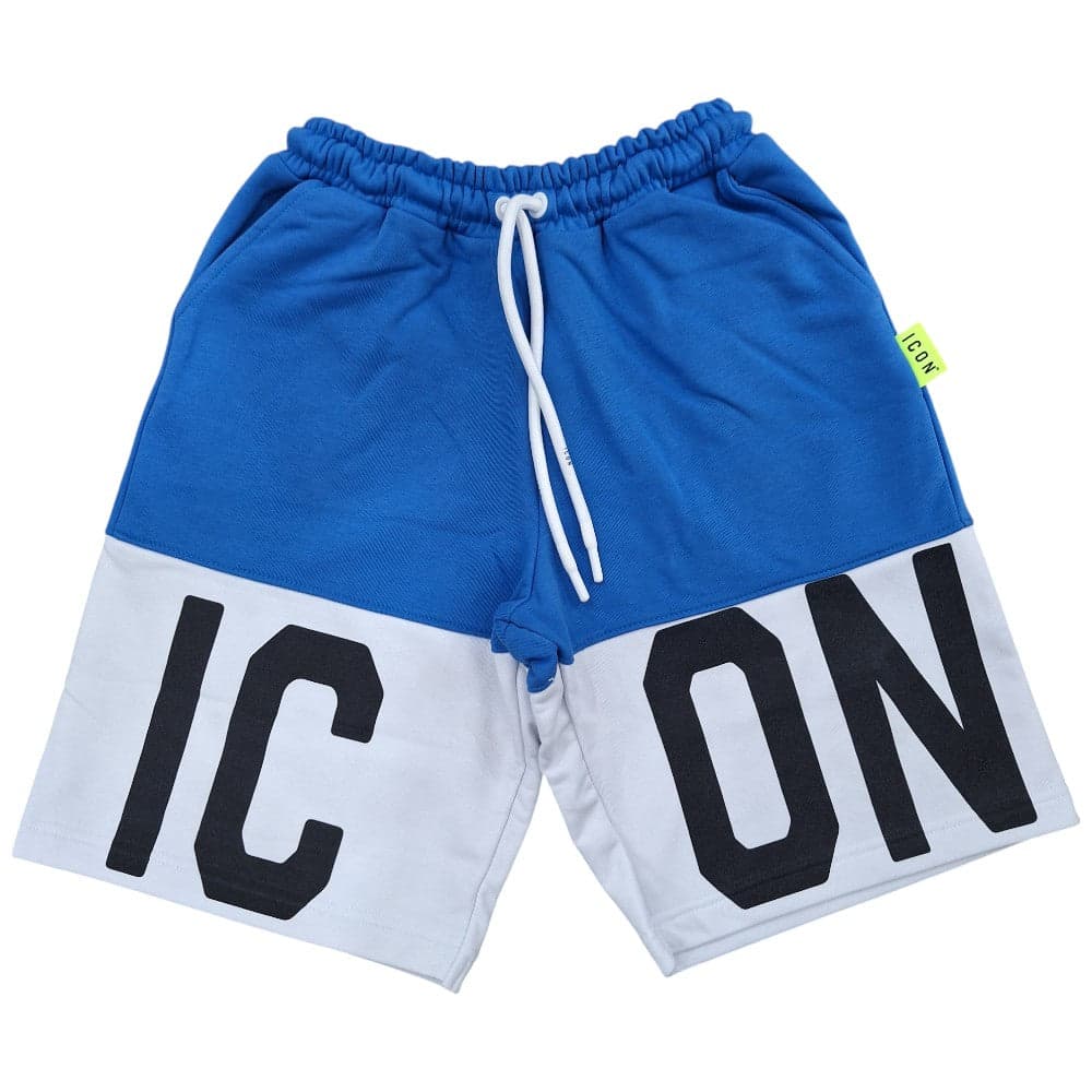 ICON bermuda tuta blu oceano con logo sul ICUS2S5B011 - 3