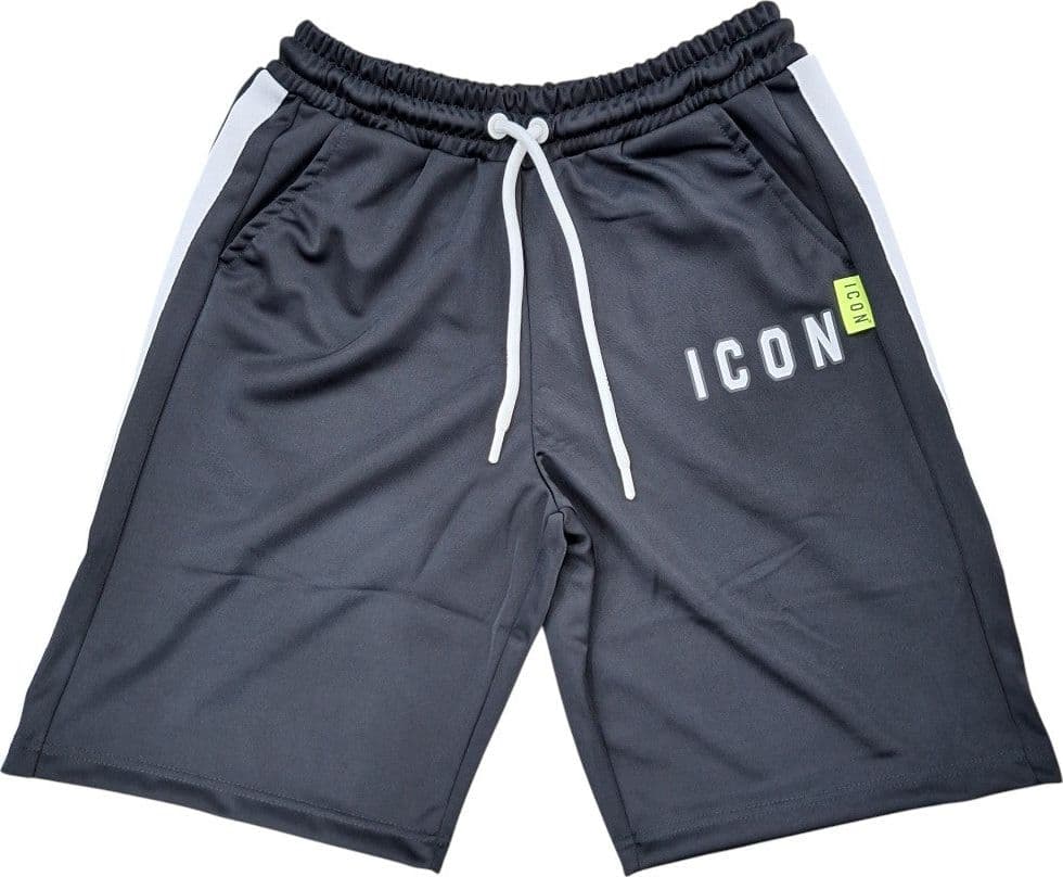 ICON bermuda tuta nero con bande ICUS2S5B019 - 4