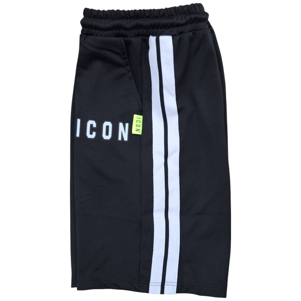 ICON bermuda tuta nero con bande ICUS2S5B019 - 3