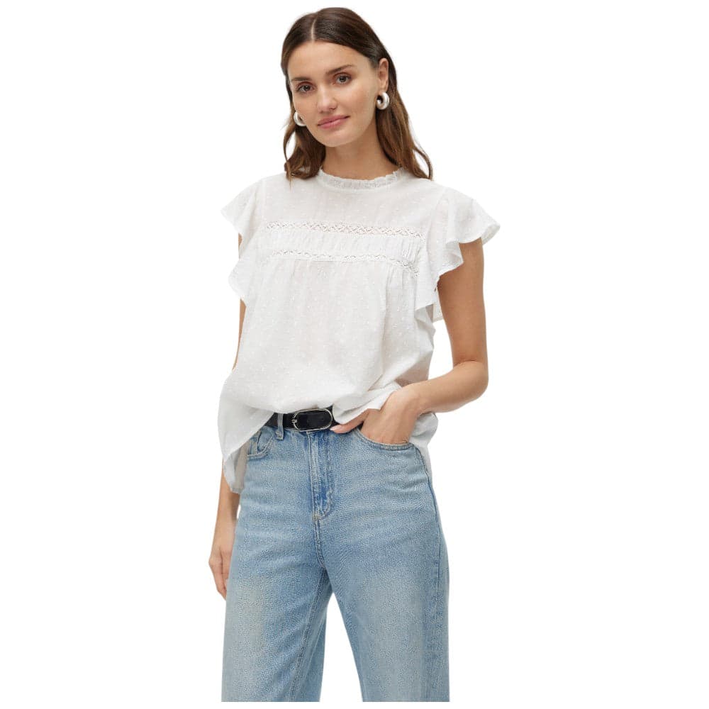 Vero Moda top bianco in pizzo Trine 10301205 - 2