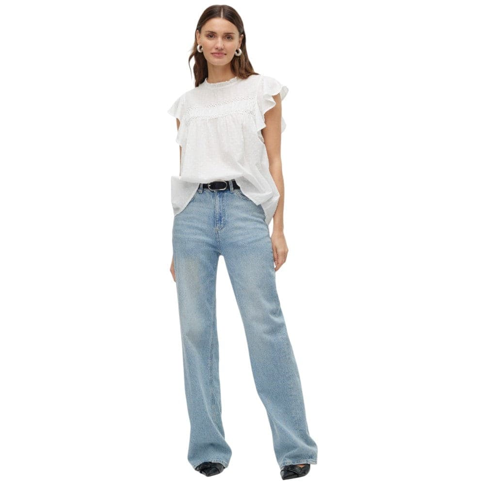 Vero Moda top bianco in pizzo Trine 10301205 - 5