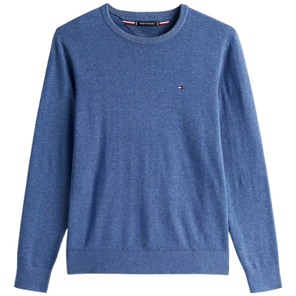Tommy Hilfiger Pullover Cotone Blu Denim Regular Fit - 6