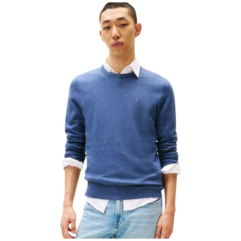 Tommy Hilfiger Pullover Cotone Blu Denim Regular Fit - 2