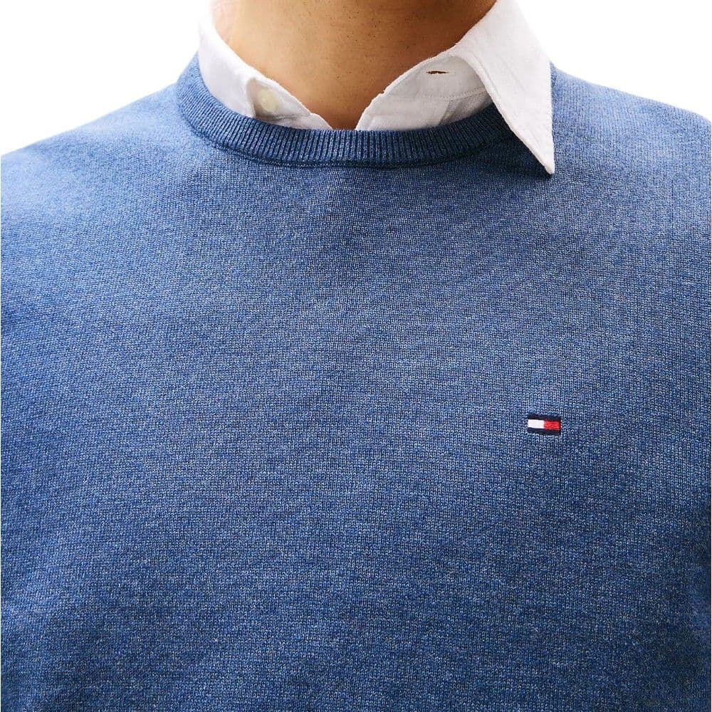 Tommy Hilfiger Pullover Cotone Blu Denim Regular Fit - 3