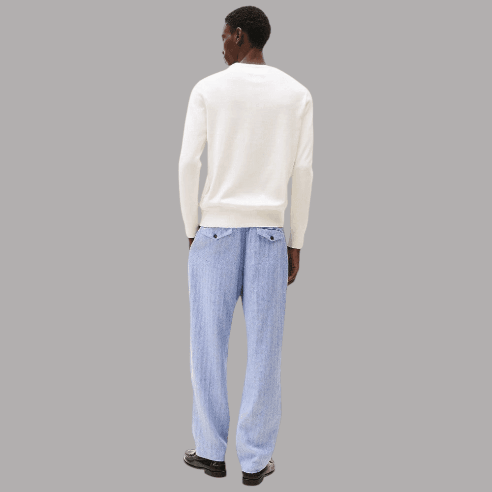 Pullover Tommy Hilfiger girocollo in cotone avorio - 5