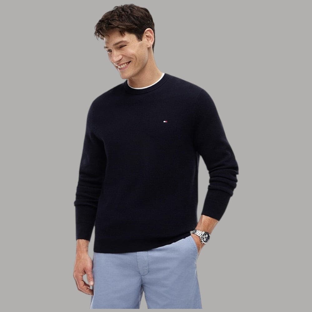 Maglioncino Tommy Hilfiger MW0MW36347DW5 in cotone a nido d'ape - 3