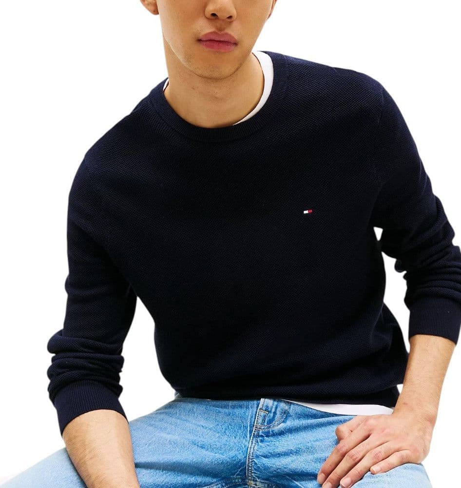 Tommy Hilfiger maglioncino blu strutturato MW0MW36347DW5 - 3