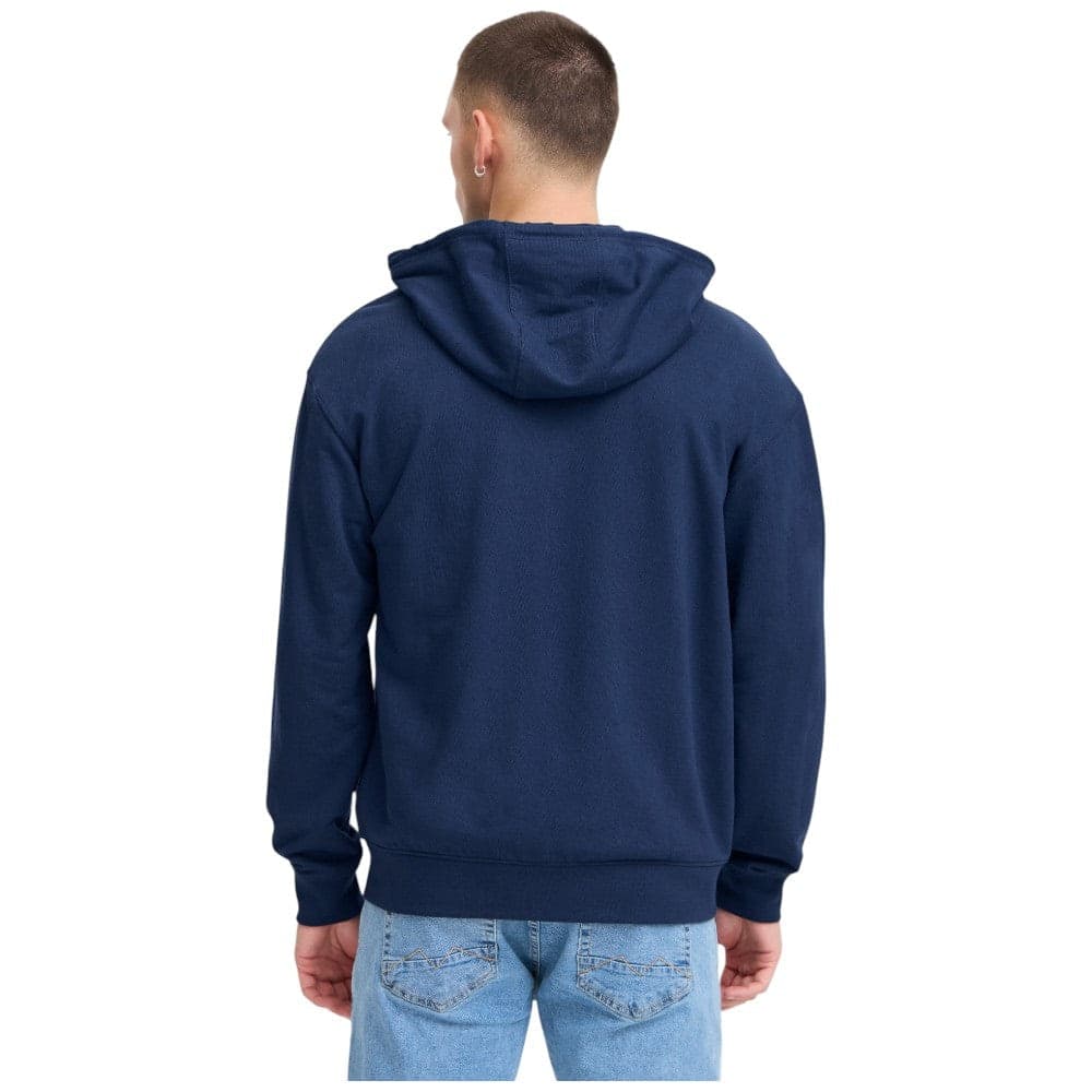 Blend felpa blu con zip e cappuccio 20717883 - 2