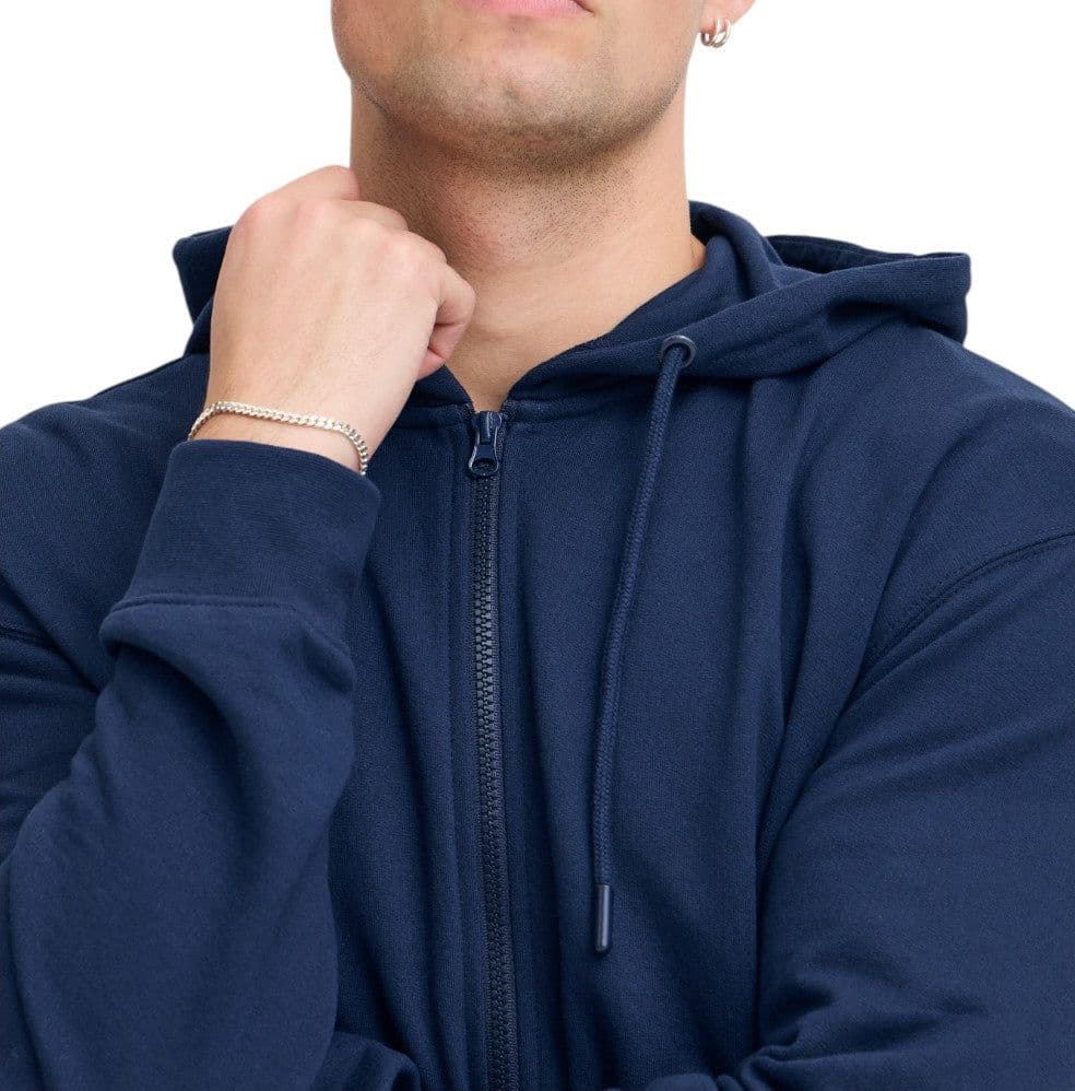 Blend felpa blu con zip e cappuccio 20717883 - 3