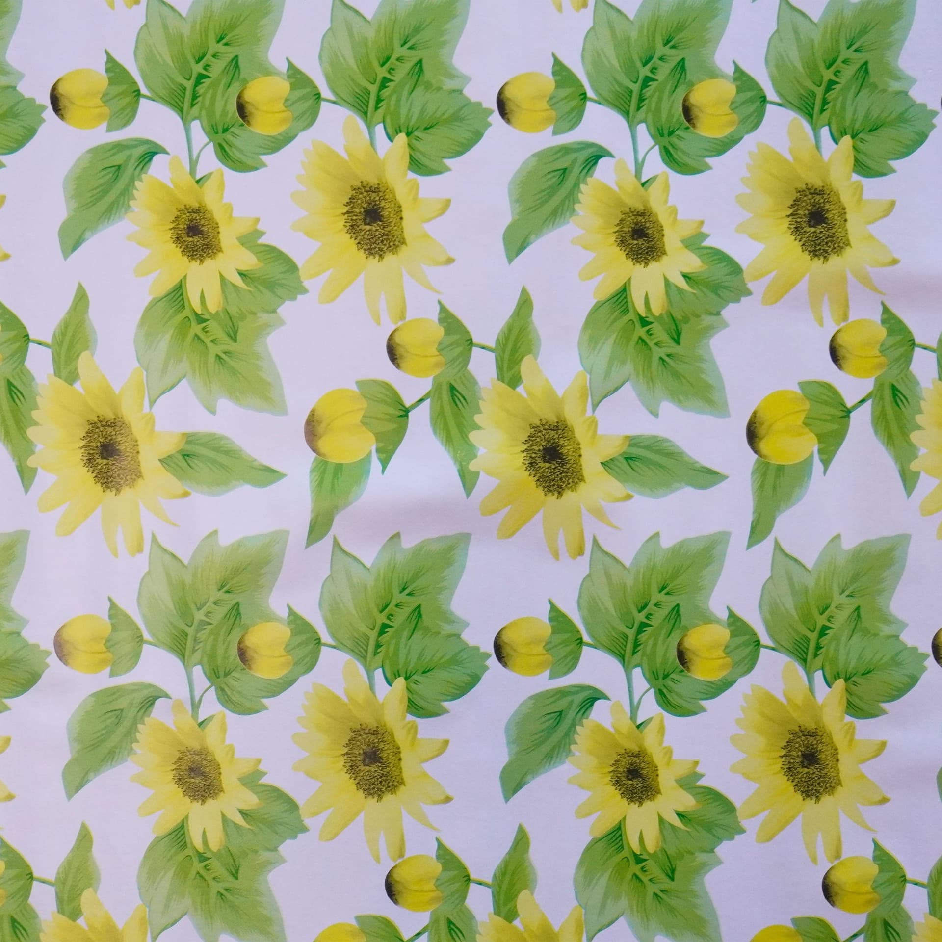 ***MEGA STOCK*** Rotolo da 20 metri (H140cm) di Tovaglia PVC telata cerata Per Casa, Sagre, Pizzerie GIRASOLI GIALLI - 3