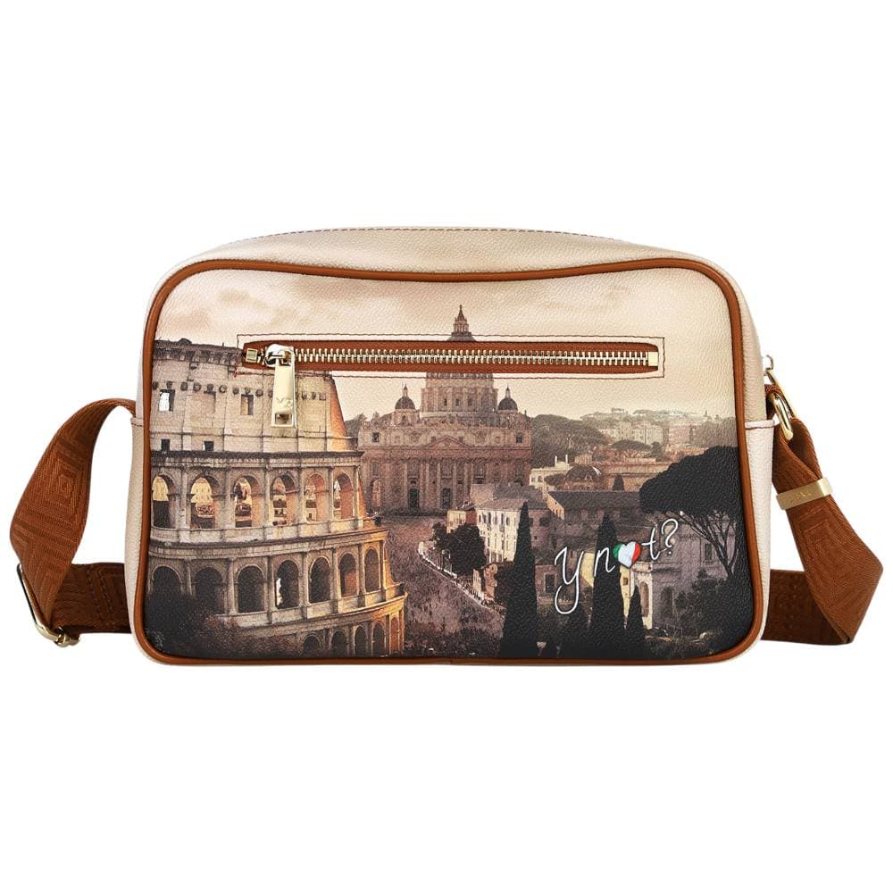 YNot camera bag media JUBILEE in cuoio con zip e tracolla regolabile - 3