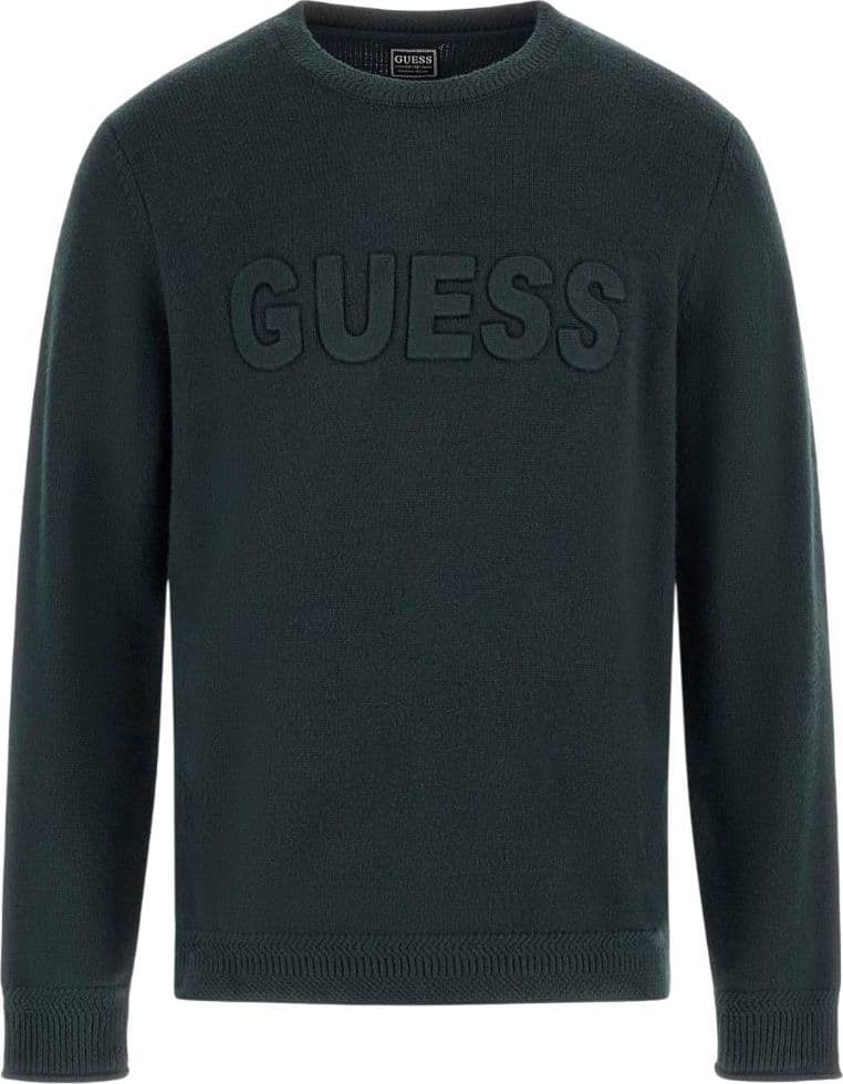 Guess pullover verde logo 3 D a sbalzo M5BR35 Z2ZK2 G8H6 - 2