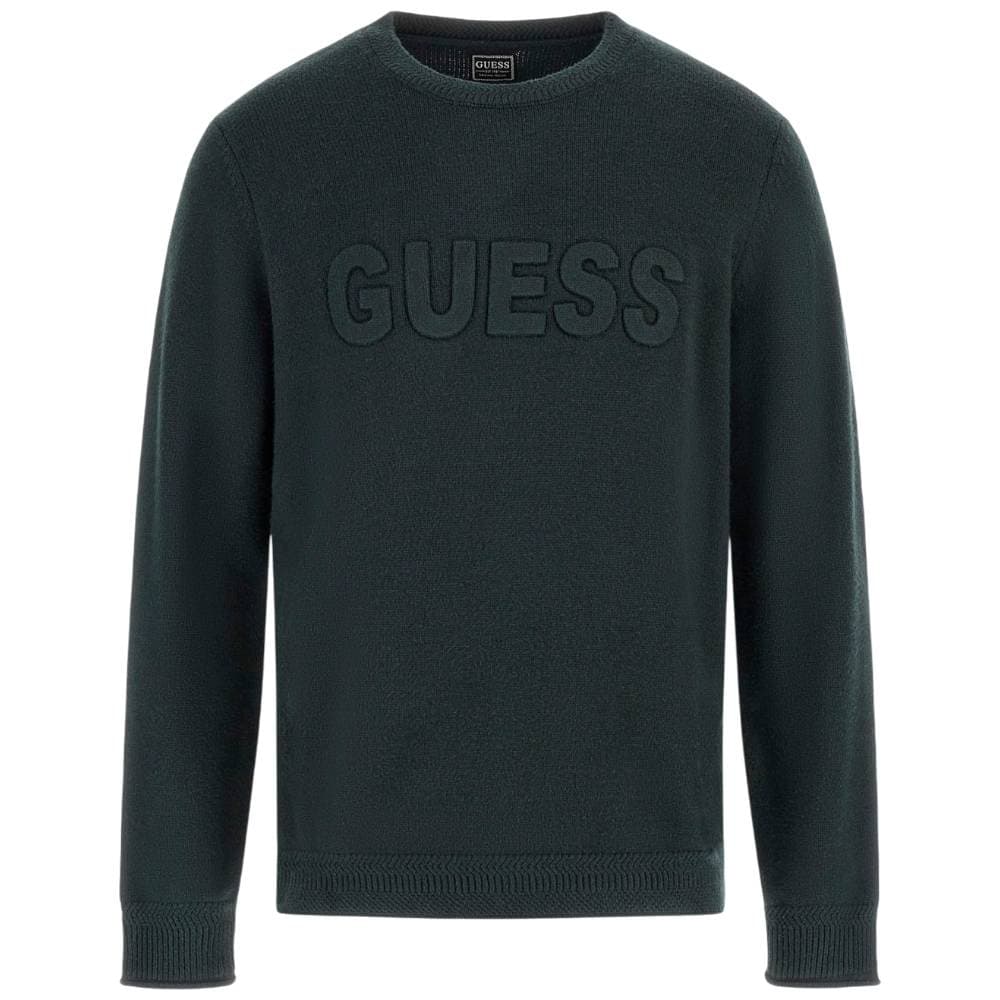 Guess pullover verde logo 3 D a sbalzo M5BR35 Z2ZK2 G8H6 - 2